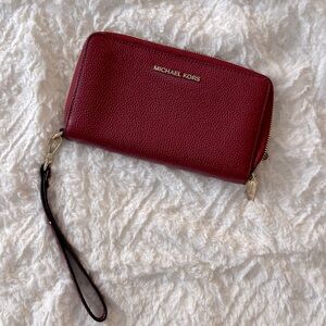 Michael kors pebble leather wallet